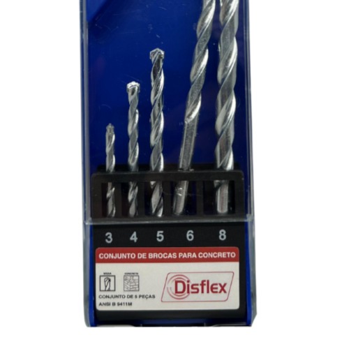 Jogo de broca widea 3 a 8 mm 5 pe�as - 29.084