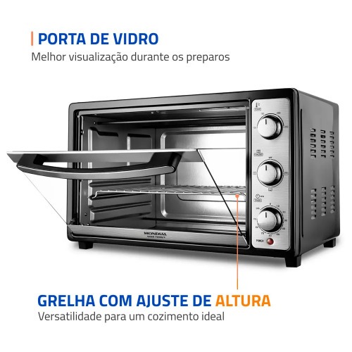 Forno el�trico 1800W 52 litros Grand Family II - FRN-52-B  220V