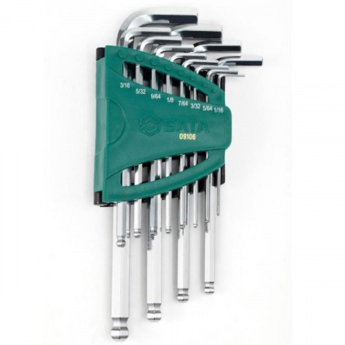Jogo de chave allen longa abaulada 1/16 a 3/8 Jogo de chave allen longa abaulada 1/16 a 3/8