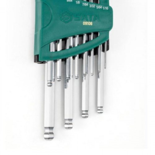 Jogo de chave allen longa abaulada 1/16 a 3/8 Jogo de chave allen longa abaulada 1/16 a 3/8