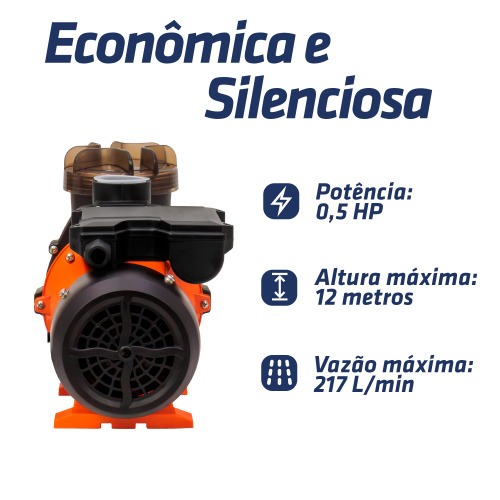 Motobomba com pr� filtro para piscina 1/2 hp - BPI500  110V