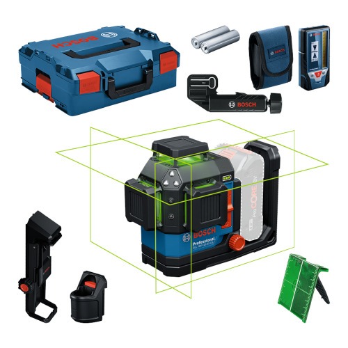 Nível a laser verde a bateria 70/120m com receptor e acessórios Sem Bateria - GLL 18V-120-33 CG Nível a laser verde a bateria 70/120m com receptor e acessórios Sem Bateria - GLL 18V-120-33 CG