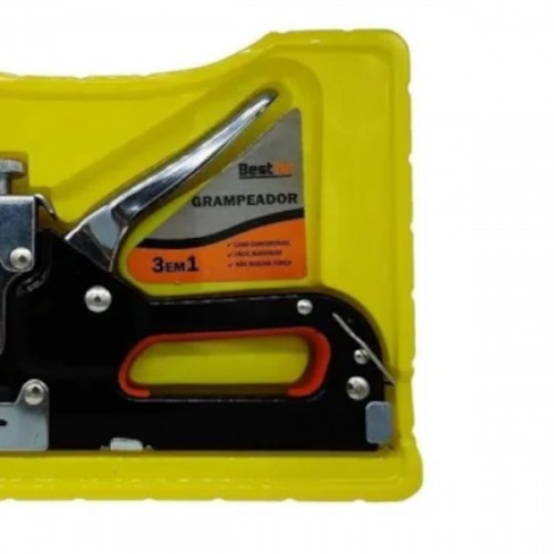 Grampeador manual 4 a 14 mm com maleta e kit de grampos - BFH0133