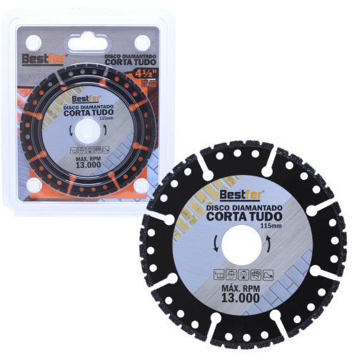 Disco diamantado segmentado 115 mm para alvenaria e cer�mica - BFH2911