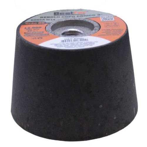 Rebolo copo c�nico para esmerilhadeiras 75 x 50 mm M14 - BFH2891
