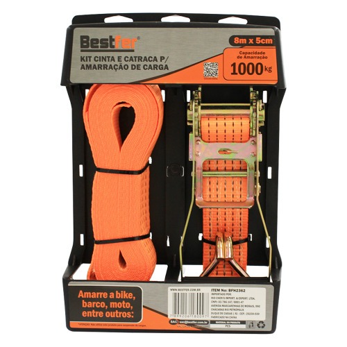 Cinta com catraca para amarra��o de carga capacidade 1000 kg - BFH2362