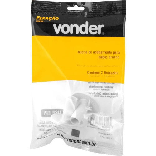 Bucha acabamento para cabos branca com 2 pe�as 