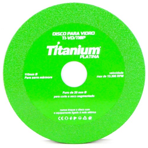 Disco diamantado segmentado 110 mm para vidro - 08581