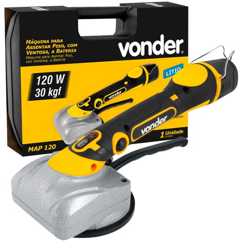 Máquina para assentar piso com ventosa a bateria 12V com maleta - MAP 120 110V/220V Máquina para assentar piso com ventosa a bateria 12V com maleta - MAP 120 110V/220V