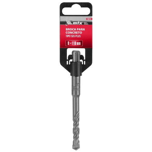 Broca de wídea para concreto 8 x 110 mm SDS Plus - 7100555 Broca de wídea para concreto 8 x 110 mm SDS Plus - 7100555