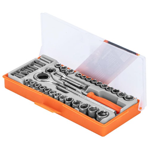 Jogo de bits e soquetes com chave catraca 40 pe�as - 13565