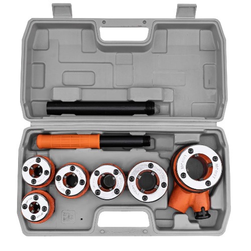 Jogo de tarraxa manual para canos metálicos 9 peças de 1/4 Jogo de tarraxa manual para canos metálicos 9 peças de 1/4