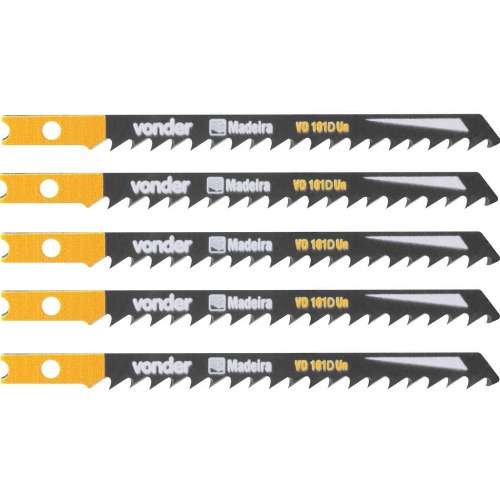 L�mina serra tico-tico para madeira com 5 pe�as 