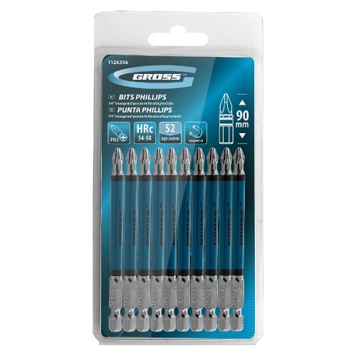 Jogo de bits phillips ph2 x 90 mm encaixe 1/4 Jogo de bits phillips ph2 x 90 mm encaixe 1/4