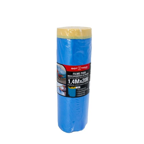 Filme para mascaramento eletrost�tico com fita resistente a 120�C 1,4 x 20m