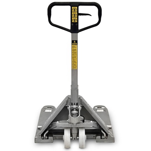 Transpalete hidr�ulico a�o inox 2.500 kg 680 mm com rodas duplas de nylon - TM2500IC