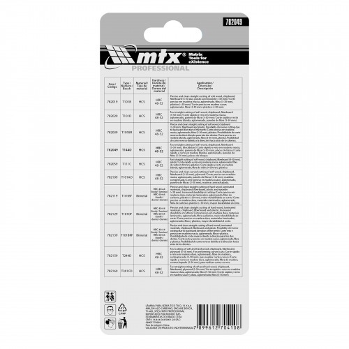 Lâmina serra tico-tico 75 mm 8 dentes para madeira 3 peças - 782059 Lâmina serra tico-tico 75 mm 8 dentes para madeira 3 peças - 782059