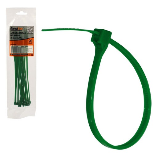 Abra�adeira de nylon 2,5 mm x 20 cm 20 pe�as - BFH2728