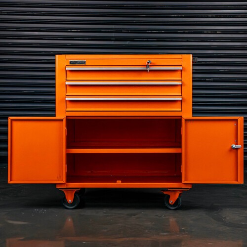 Carrinho para ferramentas com 3 gavetas e 2 portas