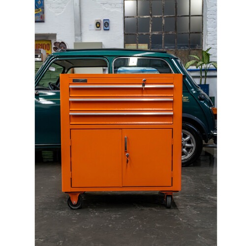 Carrinho para ferramentas com 3 gavetas e 2 portas