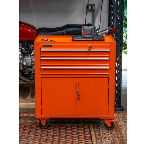 Carrinho para ferramentas com 3 gavetas e 2 portas