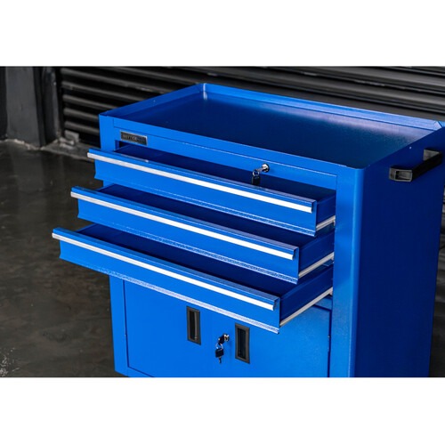 Carrinho para ferramentas com 3 gavetas e 2 portas 