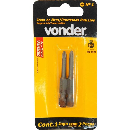 Bits phillips encaixe 1/4