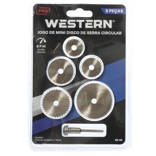Kit mini disco serra para micro retifica com 6 pe�as - SB-60