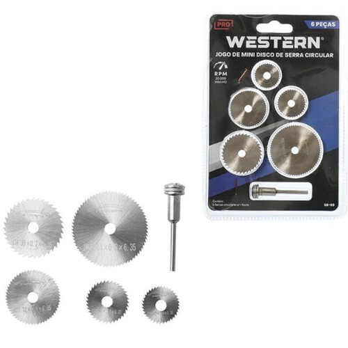 Kit mini disco serra para micro retifica com 6 pe�as - SB-60