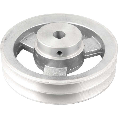 Polia de alum�nio 2 canais perfil A 150 mm com furo de 5/8