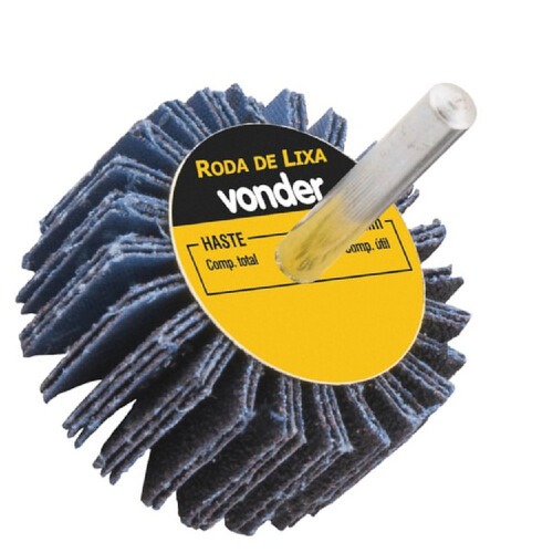 Roda de lixa 80 mm x 30 mm com haste gr�o 60 - 1271803060