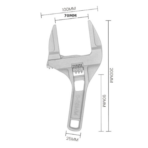Chave ajust�vel para encanamento abertura de 7 a 70 mm - BOM-1248