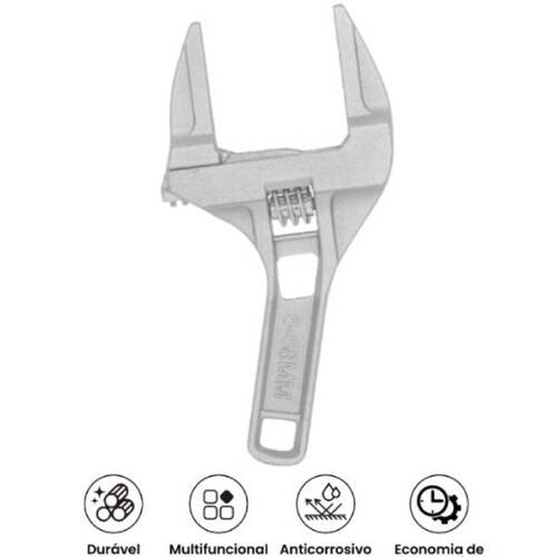 Chave ajust�vel para encanamento abertura de 7 a 70 mm - BOM-1248