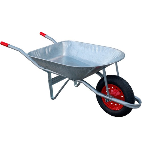 Carrinho de m�o com chassi met�lico e ca�amba de a�o galvanizado CAR0559