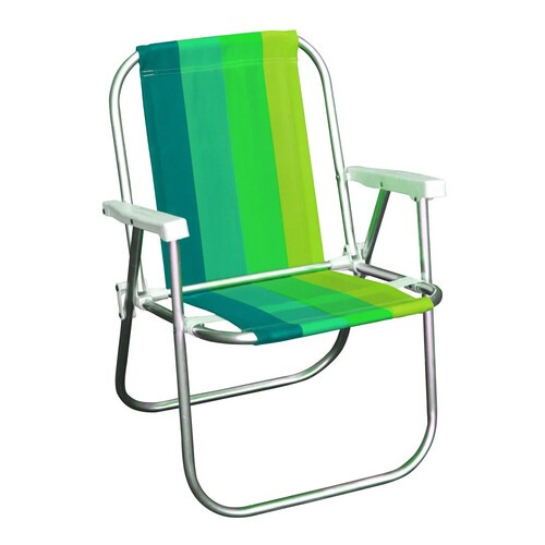 Kit Cadeira de praia alta em alum�nio CAD0047 + Carrinho Mesa CAR0649