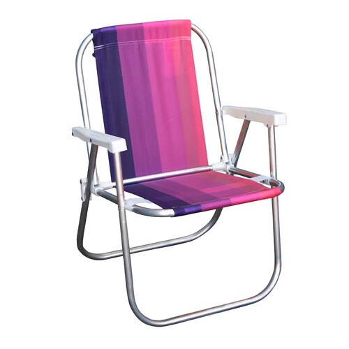 Kit Cadeira de praia alta em alum�nio CAD0047 + Carrinho Mesa CAR0649