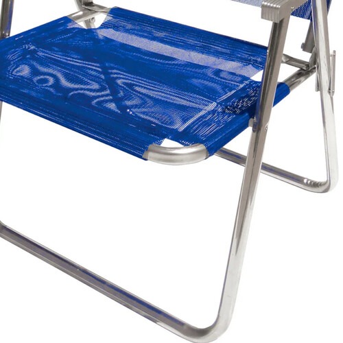 Cadeira de praia em alum�nio dobr�vel azul - CAD0410