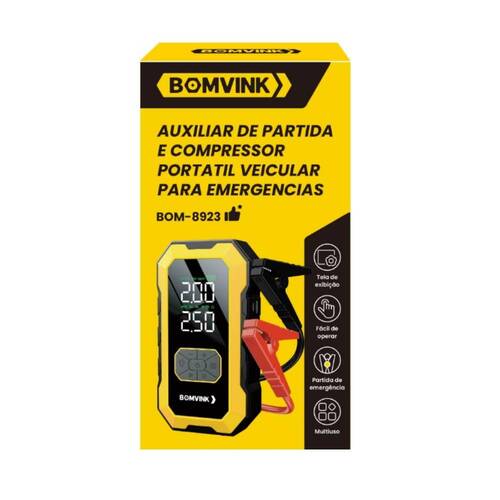 Auxiliar de partida port�til com compressor integrado e acess�rios - BOM-8923