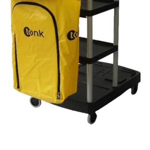 Carro funcional preto com bolsa amarela - Titan