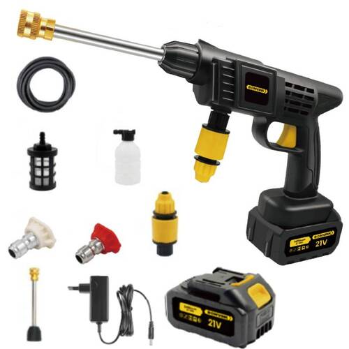 Lavadora de alta press�o a bateria 21V com 2 baterias e acess�rios - BOM-7001  110V/220V