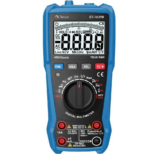 Mult�metro digital port�til True RMS CAT IV 600V - ET-1639B