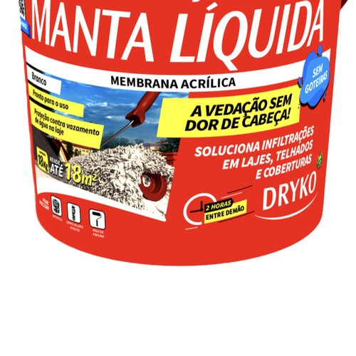 Manta líquida impermeabilizante para lajes 4kg - DRYKOLAJE TOP Manta líquida impermeabilizante para lajes 4kg - DRYKOLAJE TOP