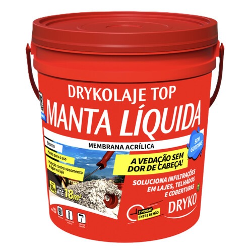 Manta l�quida impermeabilizante para lajes 18kg - DRYKOLAJE TOP