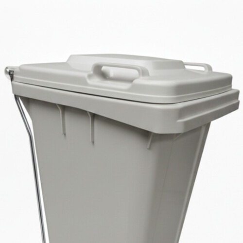 Lixeira pl�stica 120 litros com pedal e rodas