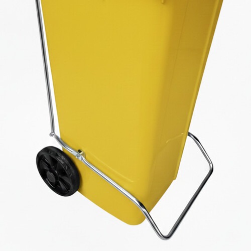 Lixeira pl�stica 120 litros com pedal e rodas