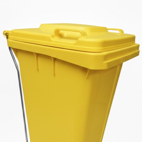 Lixeira pl�stica 120 litros com pedal e rodas