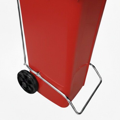 Lixeira pl�stica 120 litros com pedal e rodas