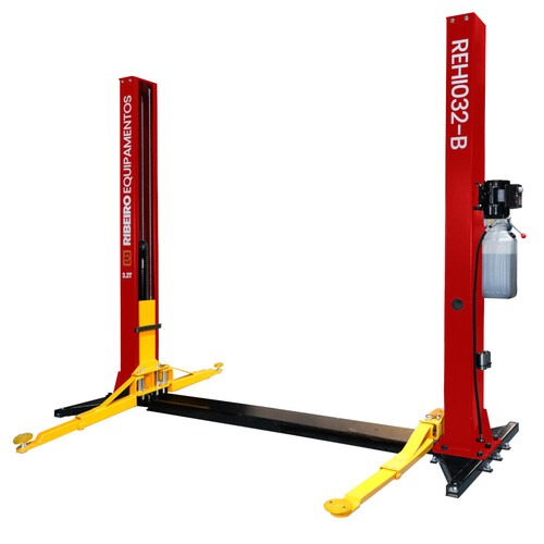 Elevador automotivo 3,2T com base double lock monofásico vermelho - REHI032-B 220V Elevador automotivo 3,2T com base double lock monofásico vermelho - REHI032-B 220V