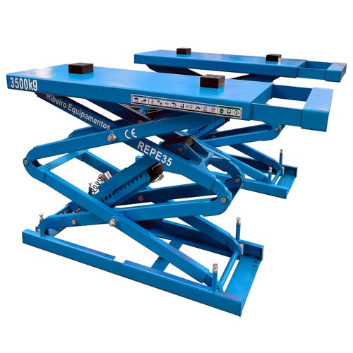 Elevador automotivo hidráulico pantográfico 3,5 T de embutir monofásico azul - REPEI35 220V Elevador automotivo hidráulico pantográfico 3,5 T de embutir monofásico azul - REPEI35 220V