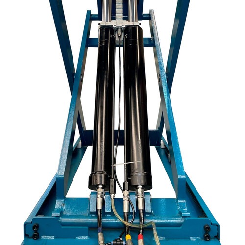 Elevador automotivo hidr�ulico pantogr�fico 3,5 T de sobrepor monof�sico azul - REPSI35  220V